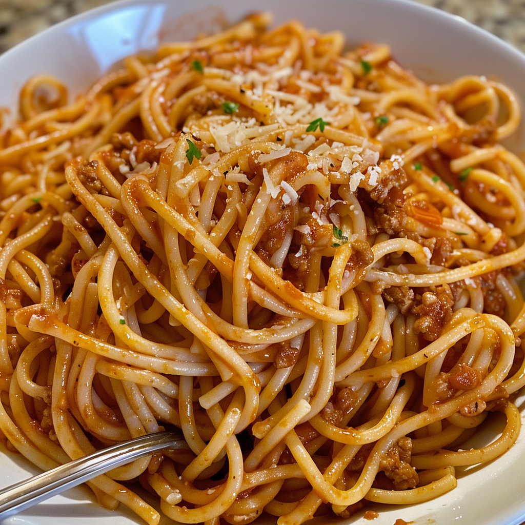 Easy Recipe For Spaghetti With Ground Beef Sauce Eight Recipes