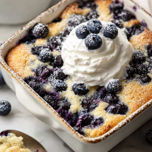 Delish Blueberry Cobbler with Bisquick
