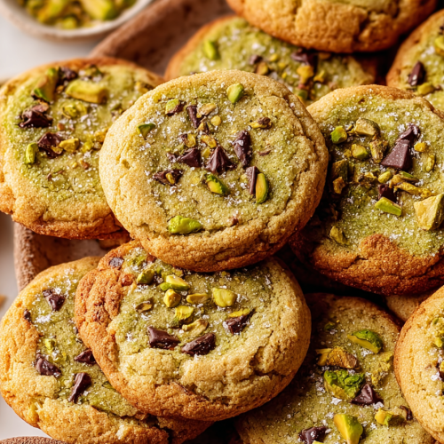 Delish Brown Butter Pistachio Cookies