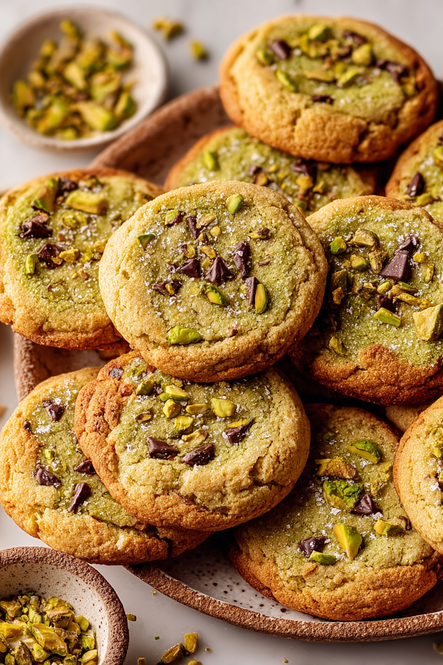 Delish Brown Butter Pistachio Cookies