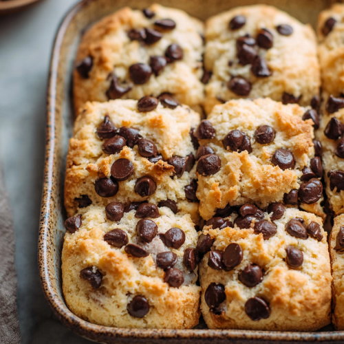 Delish Chocolate Chip Butter Swim Biscuits