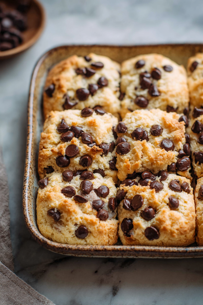 Delish Chocolate Chip Butter Swim Biscuits