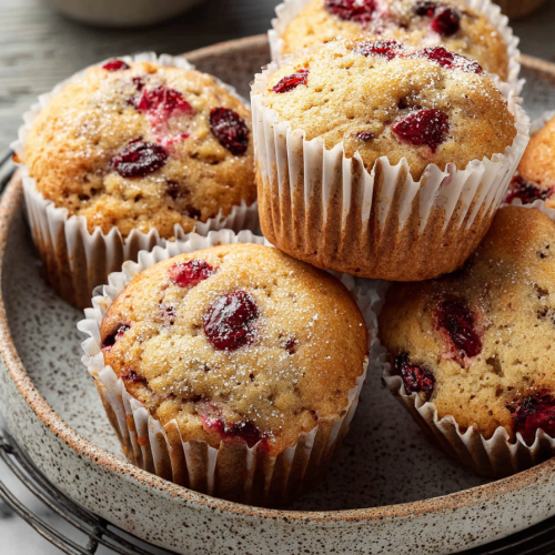 Delish Cranberry Banana Muffins