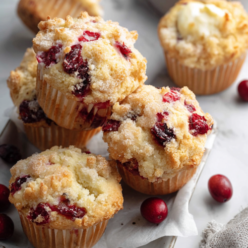 Delish Cranberry Cream Cheese Muffins