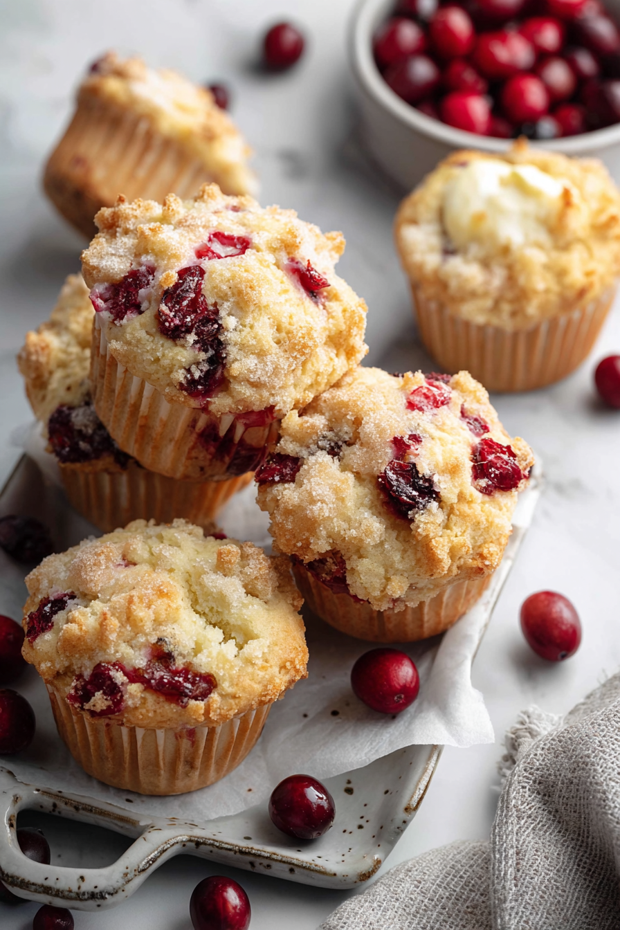 Delish Cranberry Cream Cheese Muffins