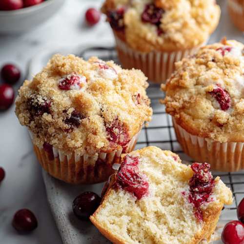 Delish Cranberry Cream Cheese Muffins