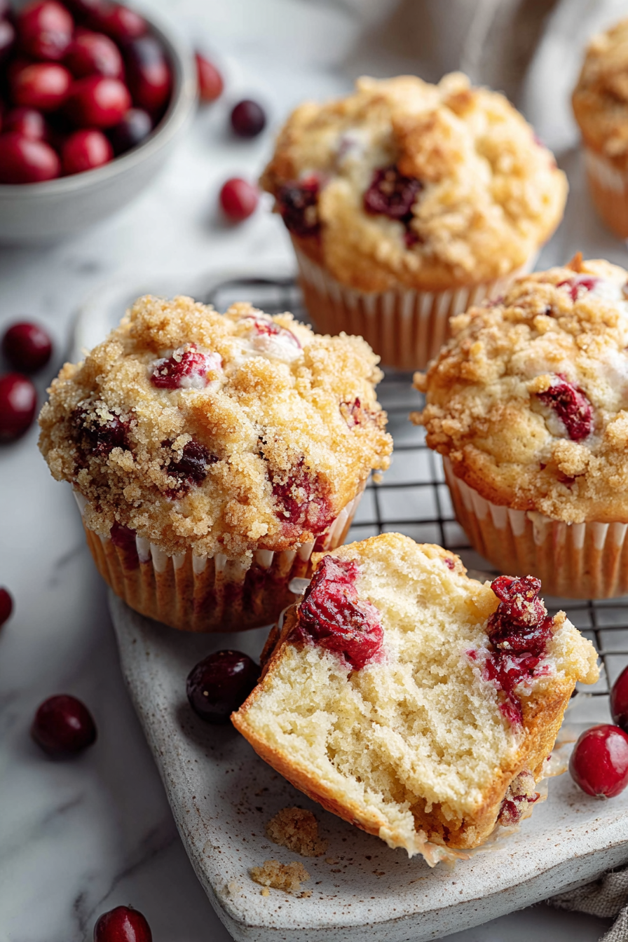 Delish Cranberry Cream Cheese Muffins
