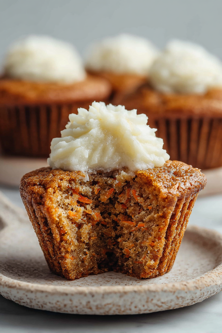Delish Cream Cheese Carrot Cupcakes