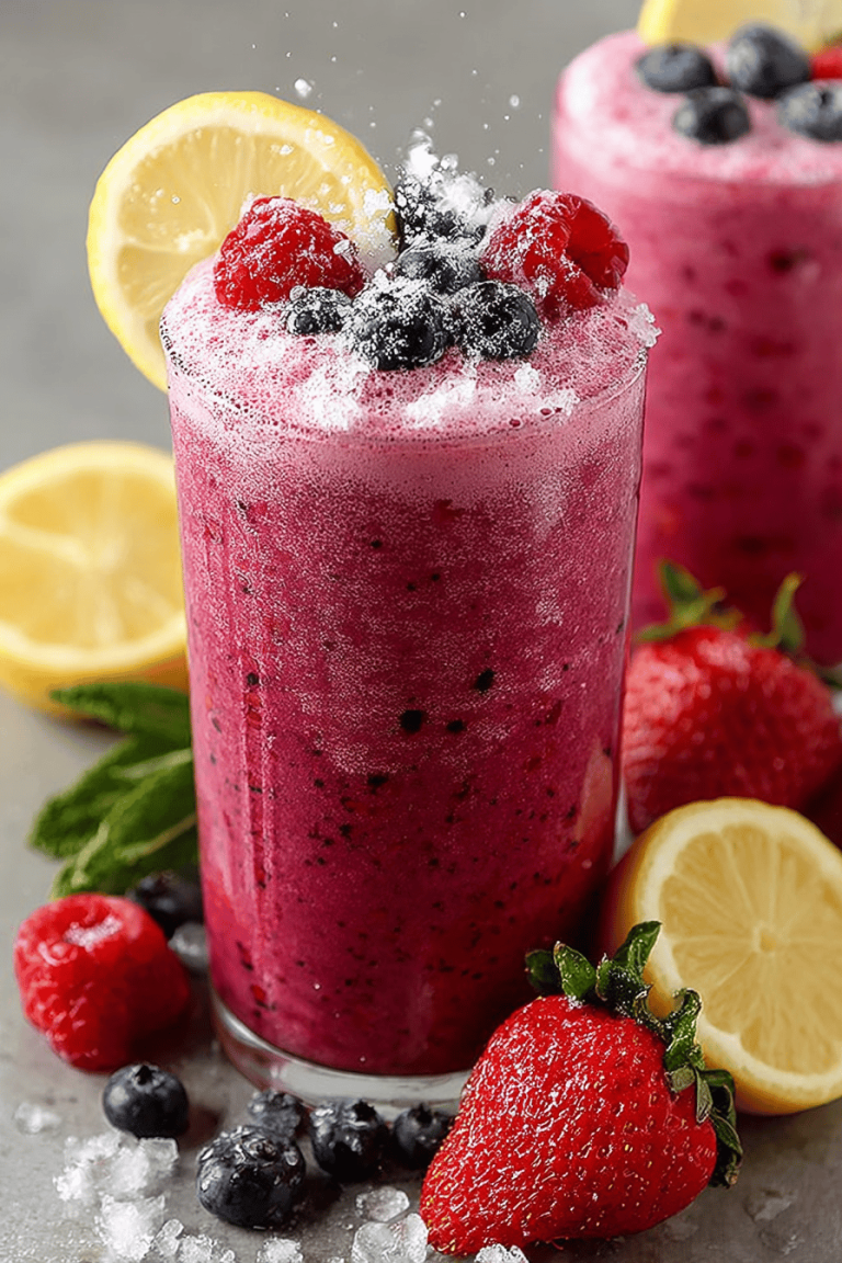 Delish Frosted Mixed Berry Lemonade