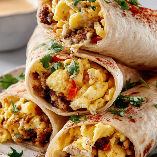 Delish High Protein Breakfast Burritos