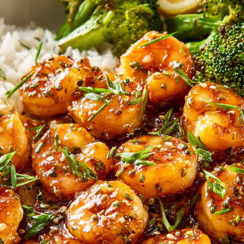 Delish Honey Garlic Shrimp Sheet Pan Dinner