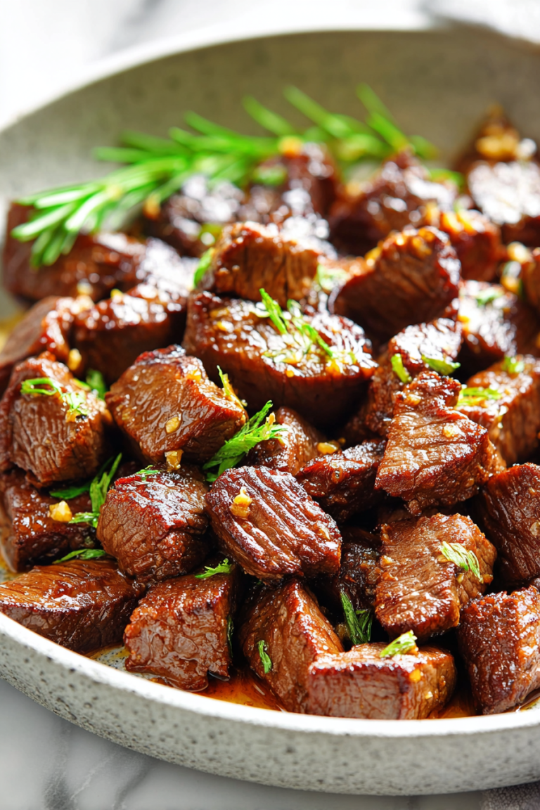 Delish Honey Garlic Steak Bites