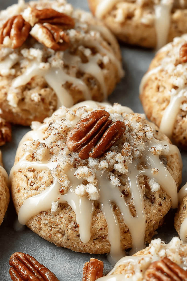 Delish Maple Pecan Coffee Cake Cookies