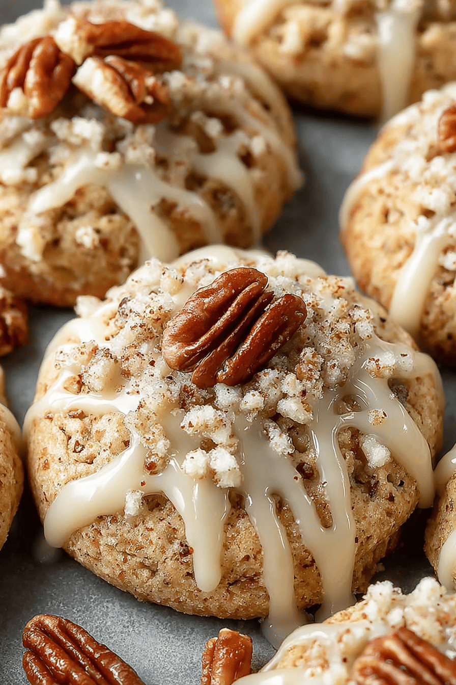 Delish Maple Pecan Coffee Cake Cookies