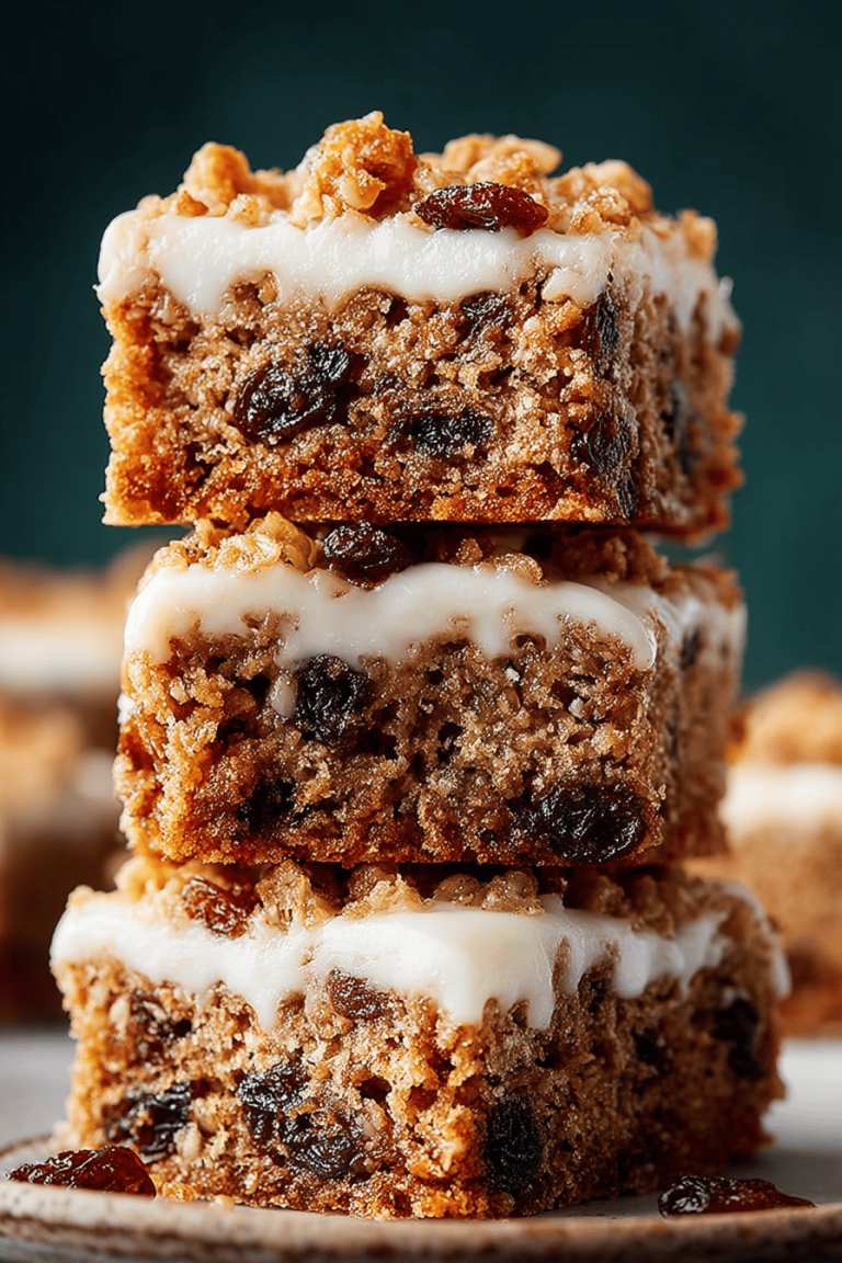 Delish Oatmeal Raisin Cookie Bars