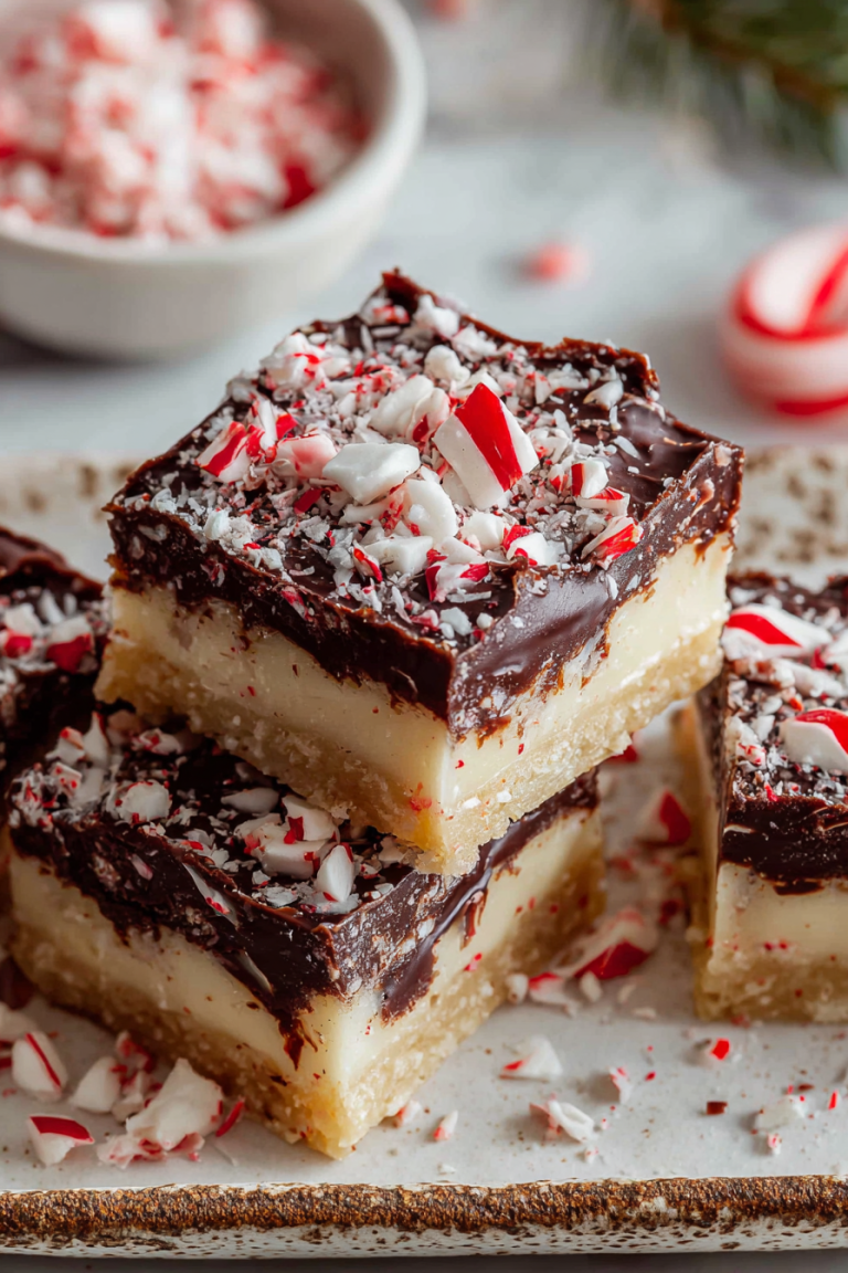 Delish Peppermint Bark Cookie Bars