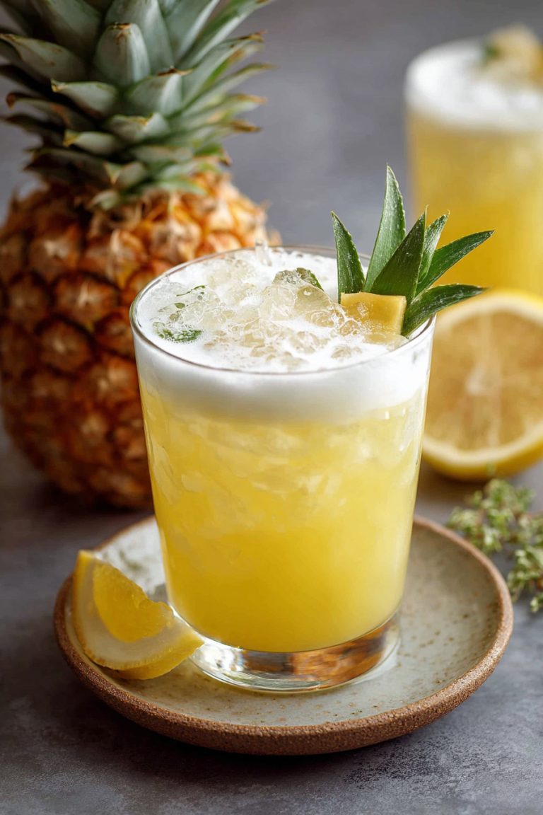 Delish Pineapple Bourbon Fizz