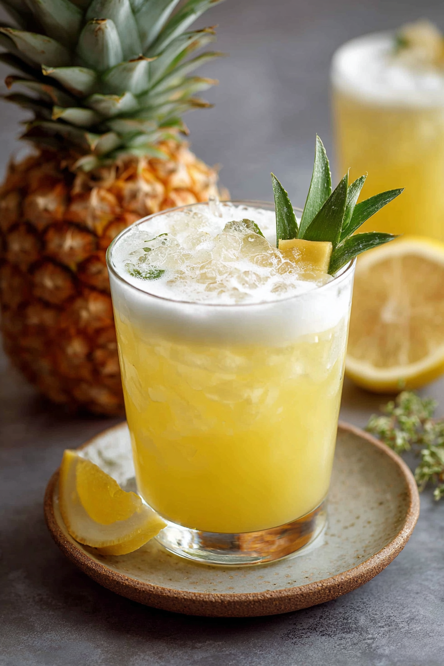 Delish Pineapple Bourbon Fizz