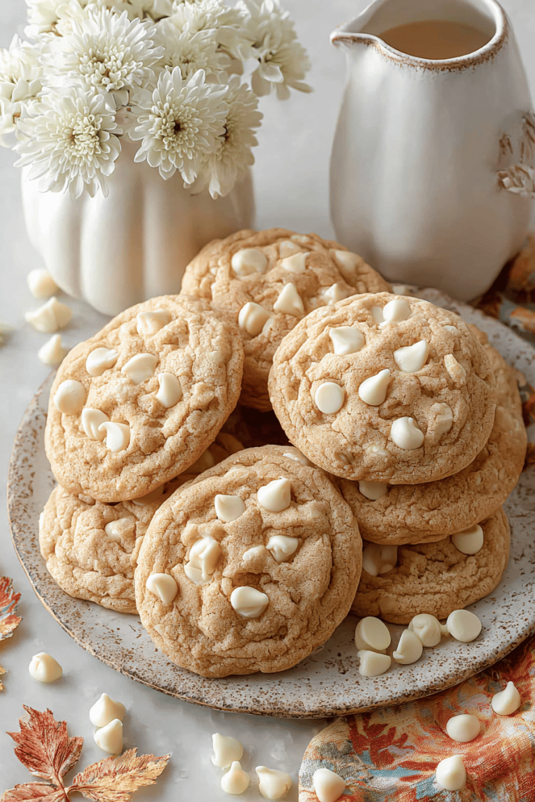 Delish Pumpkin White Chocolate Cookies