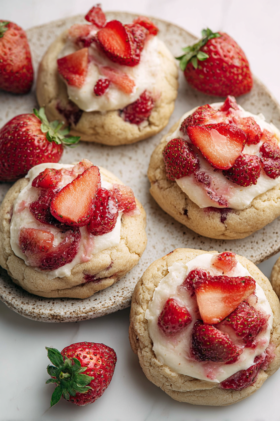 Delish Strawberry Banana Cheesecake Cookies