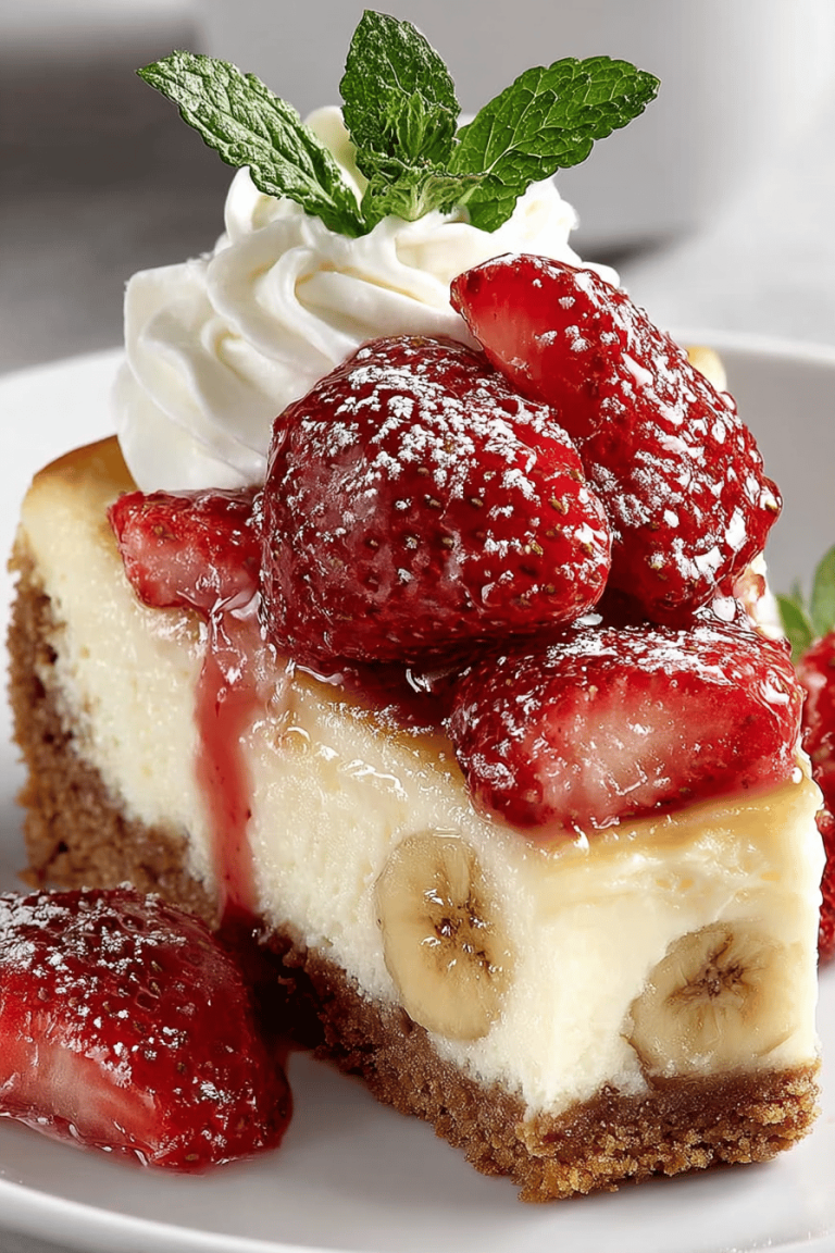 Delish Strawberry Banana Cheesecake Recipes