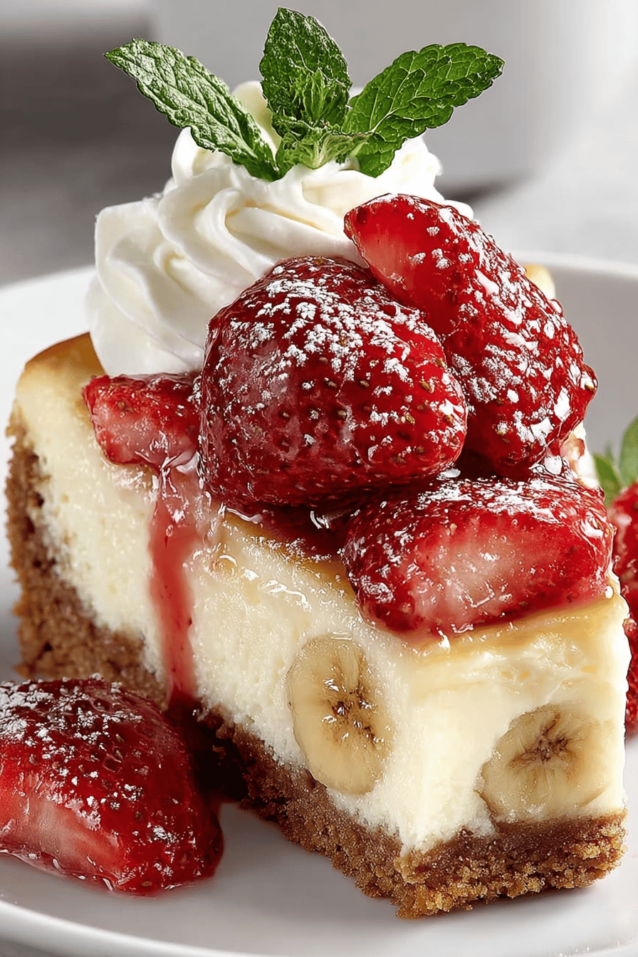 Delish Strawberry Banana Cheesecake Recipes