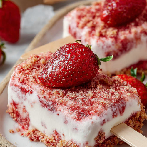 Delish Strawberry Shortcake Ice Cream Bars