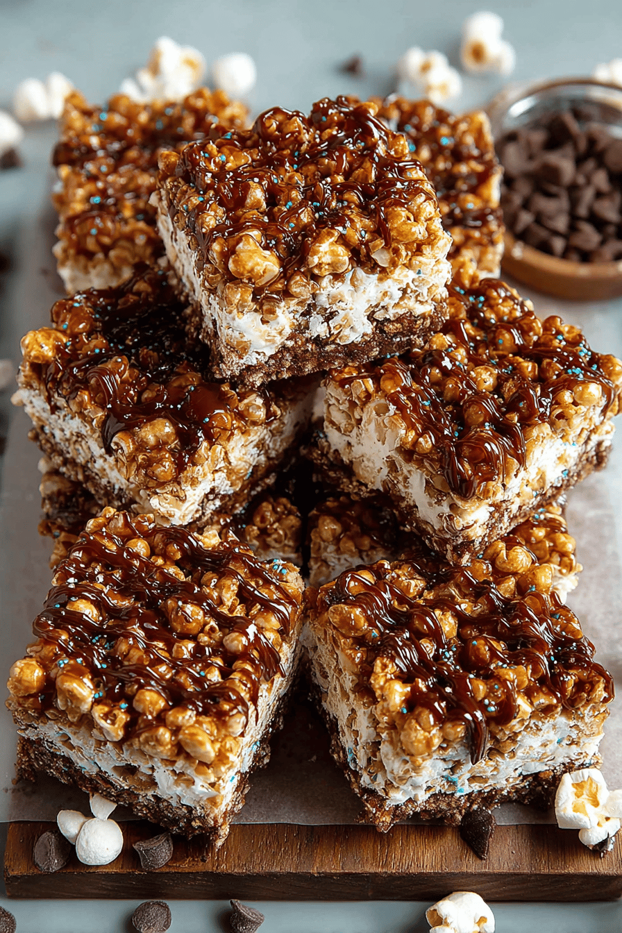 Delish Toffee Crunch Popcorn Bars