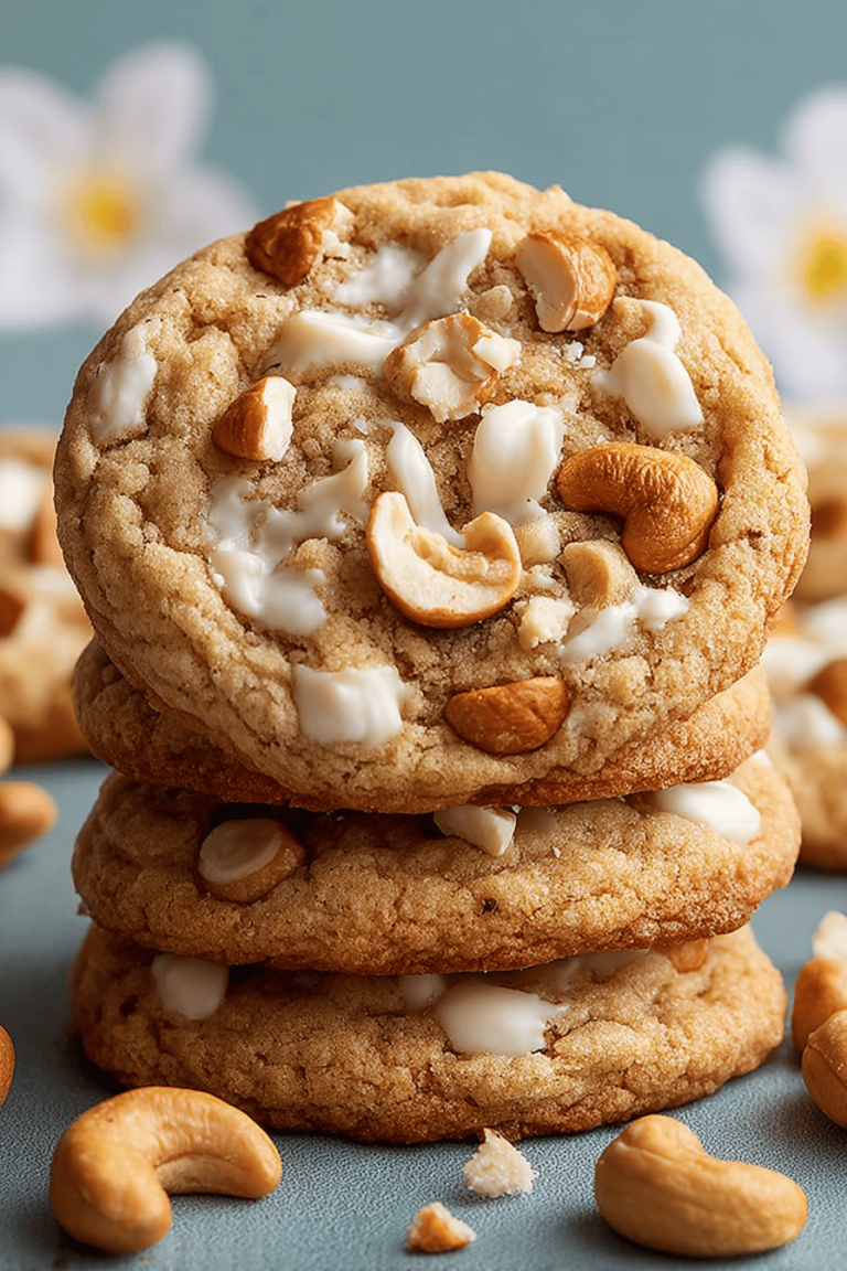 Delish White Chocolate Cashew Cookies