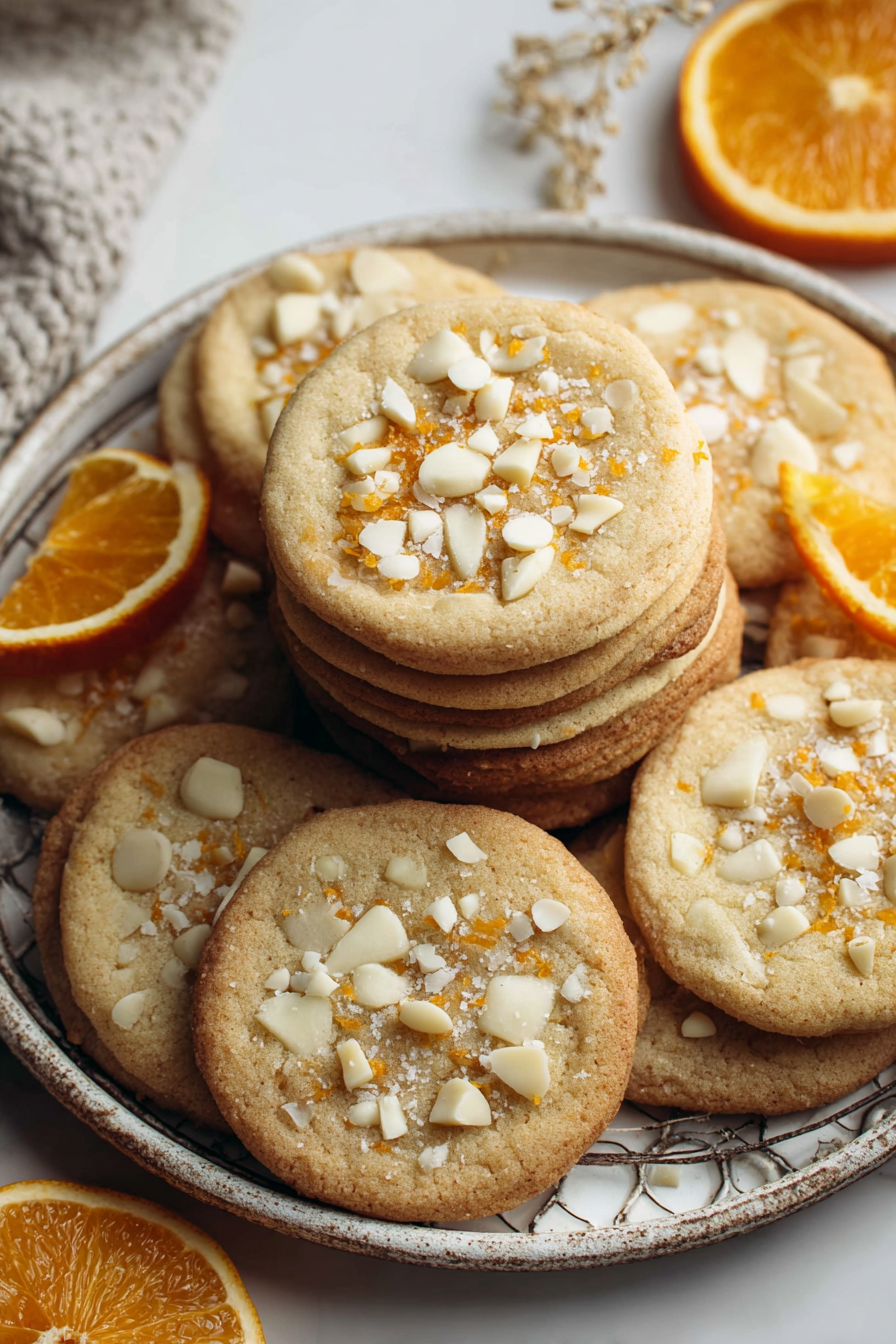Delish White Chocolate Orange Cookies