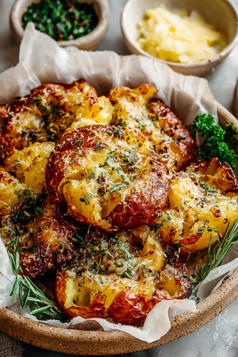 Easy Air Fryer Smashed Potatoes