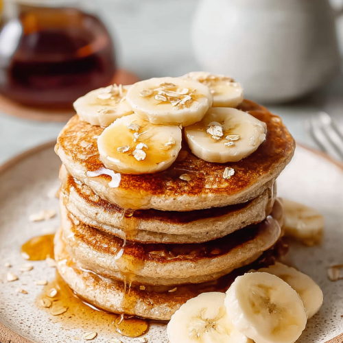 Easy Banana Oatmeal Blender Pancakes
