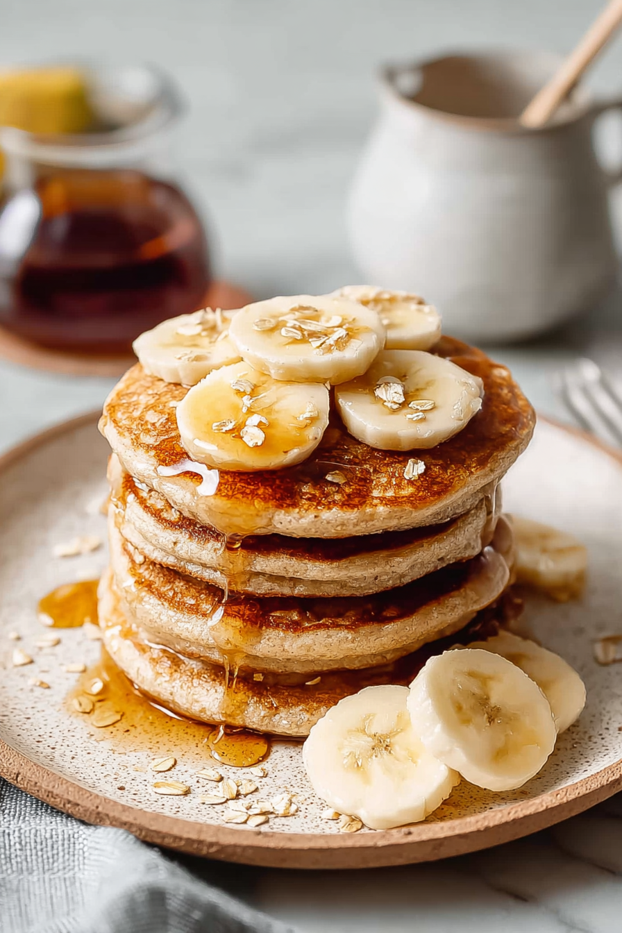 Easy Banana Oatmeal Blender Pancakes