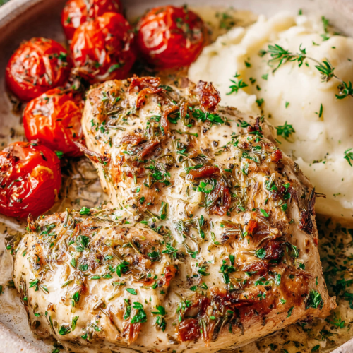 Easy Boursin Chicken Dinner