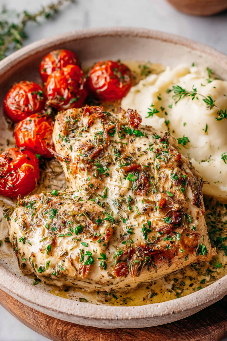 Easy Boursin Chicken Dinner
