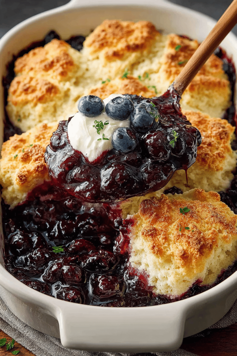Easy Butter Swim Biscuit Blueberry Cobbler