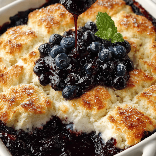 Easy Butter Swim Biscuit Blueberry Cobbler