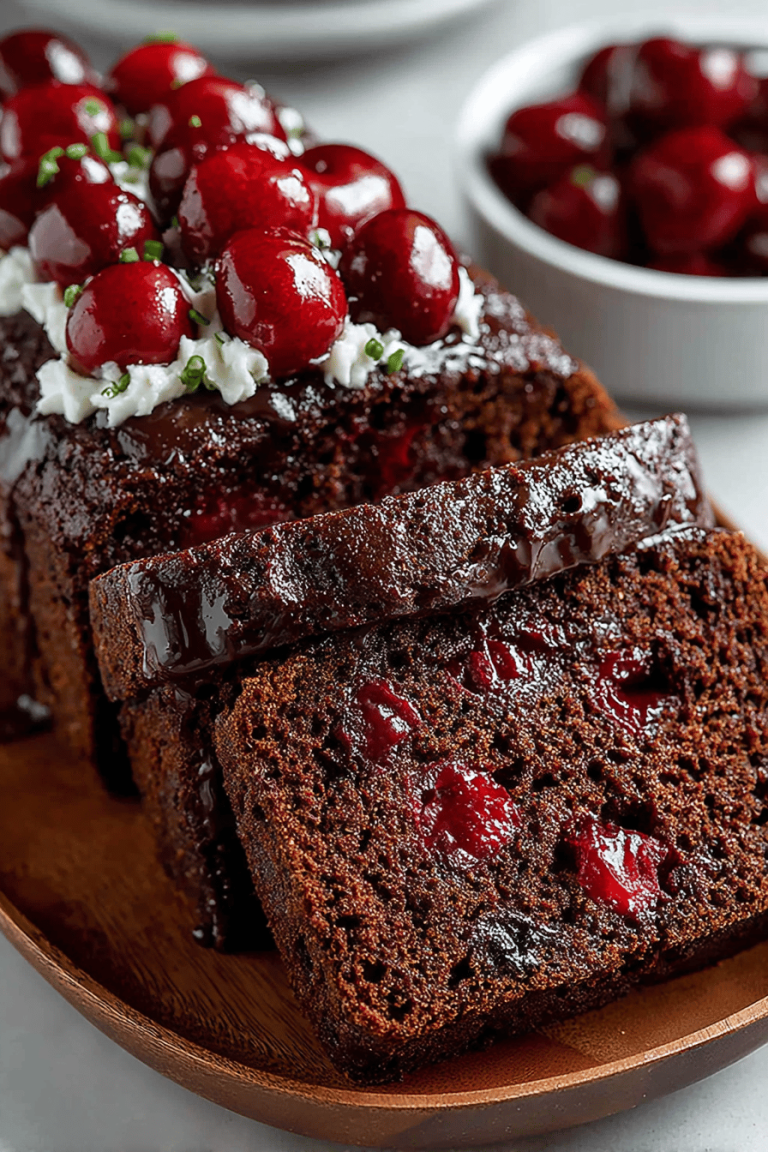 Easy Cherry Brownie Bread Recipe