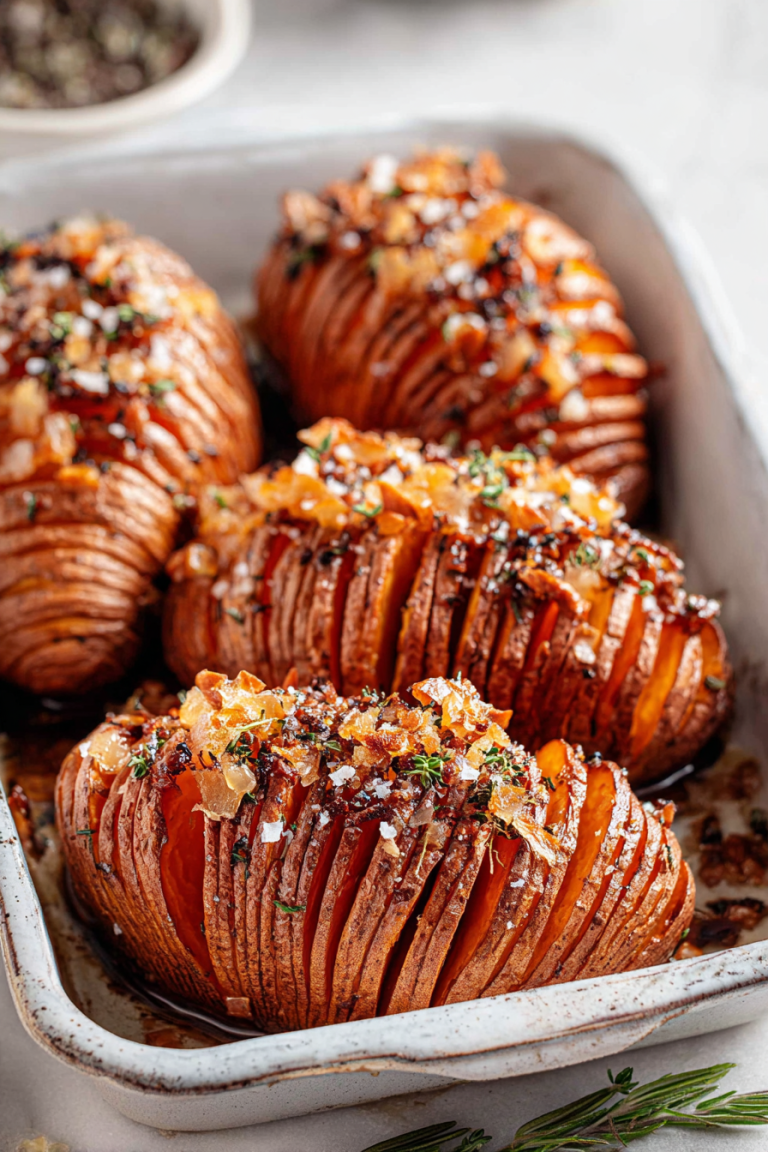 Easy Hasselback Sweet Potatoes Recipe