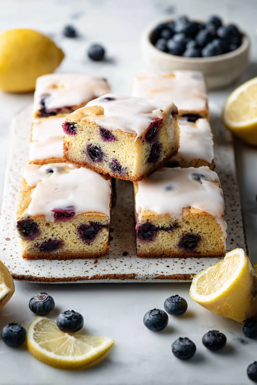 Easy Lemon Blueberry Blondies