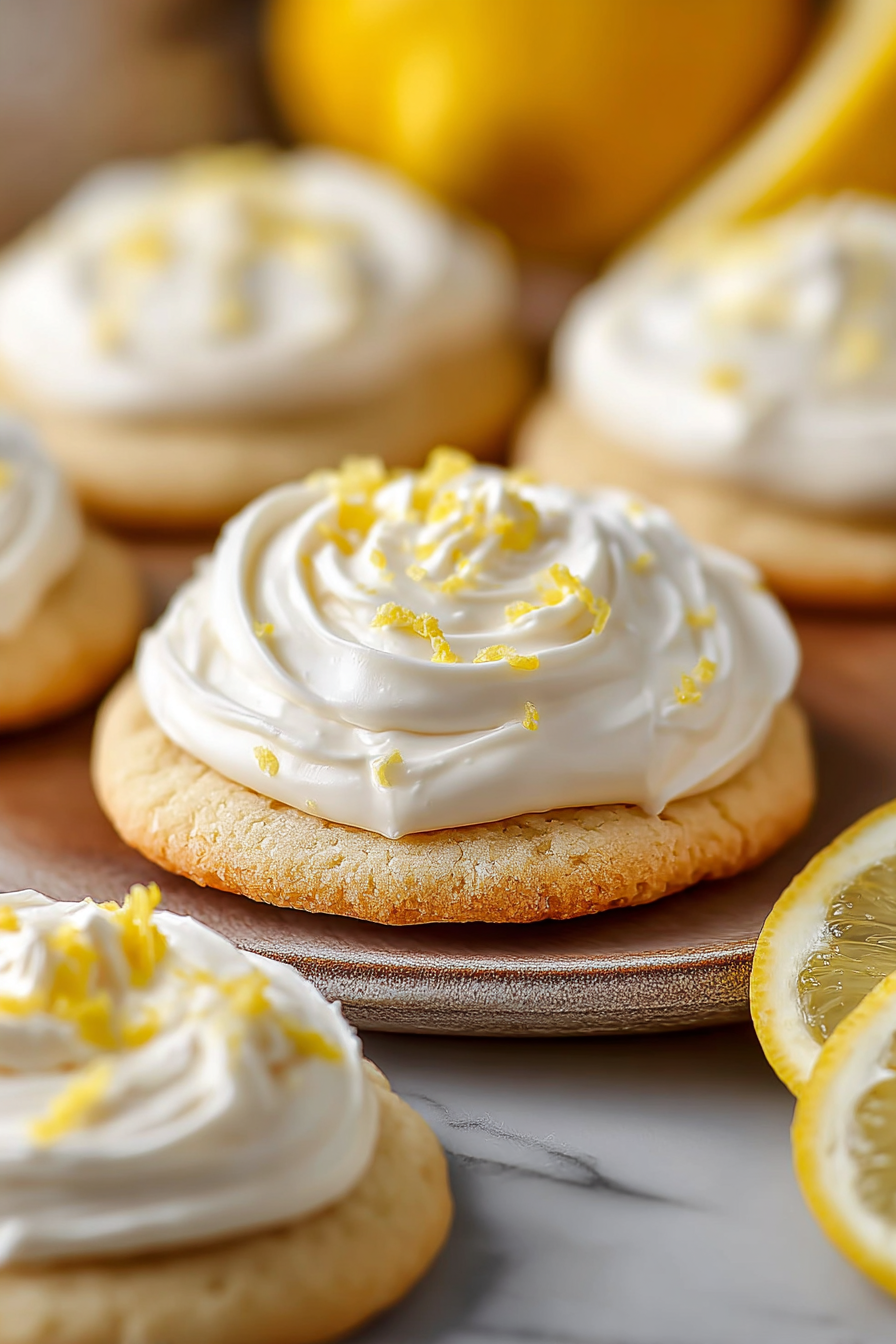 Easy Lemon Sugar Cookies with Frosting
