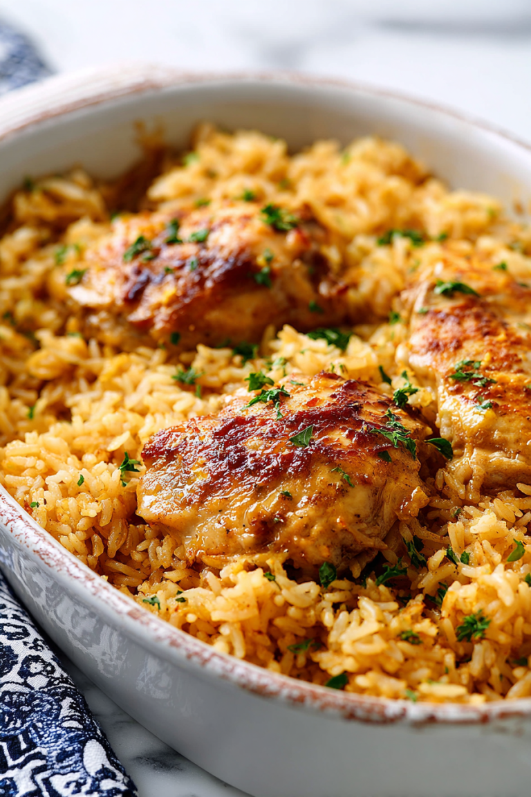Easy No Peek Chicken and Rice Recipe