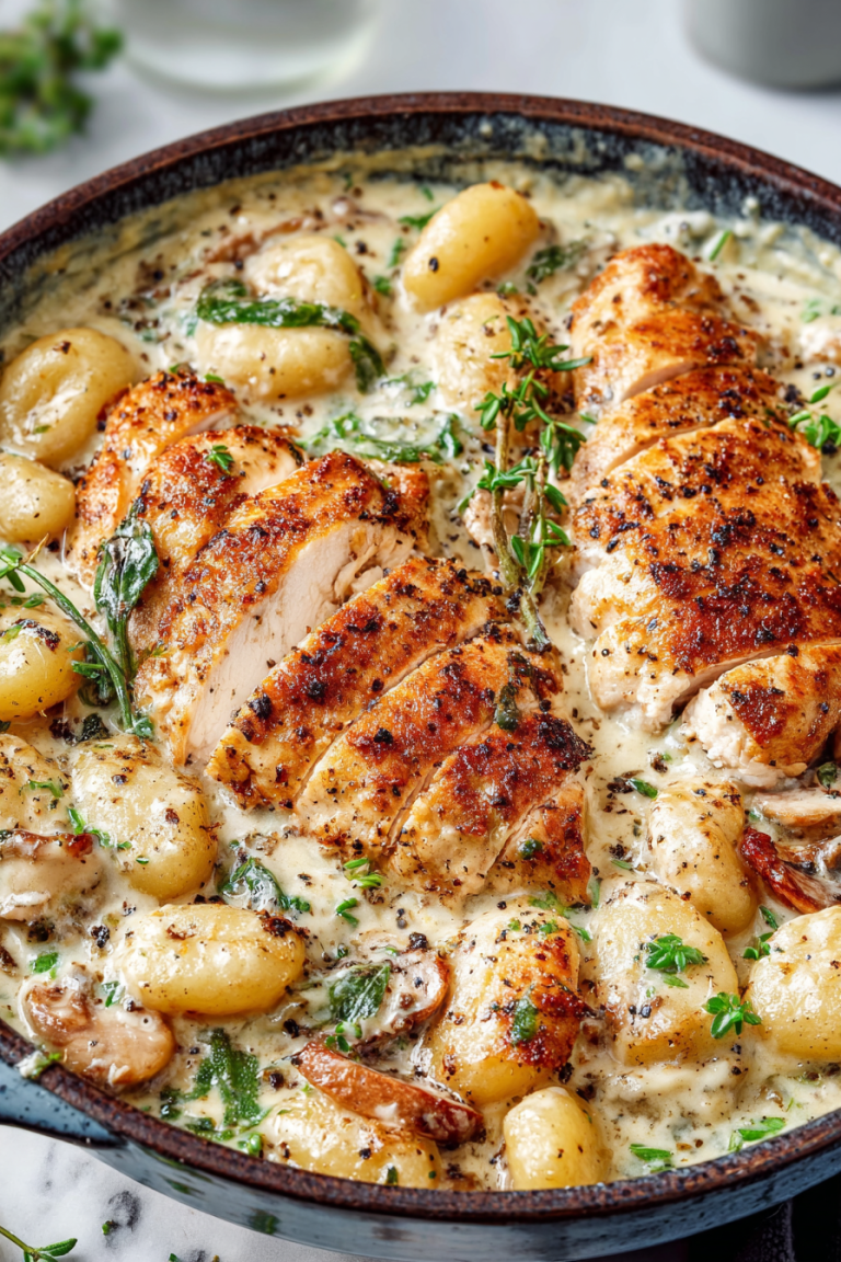 Easy One-Pan Creamy Chicken and Gnocchi
