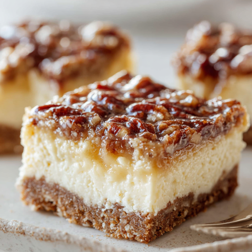 Easy Pecan Pie Cheesecake Bars