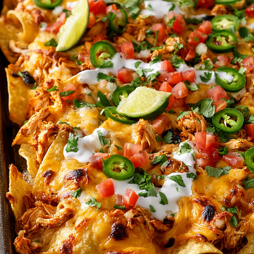 Easy Sheet Pan Chicken Nachos Recipe