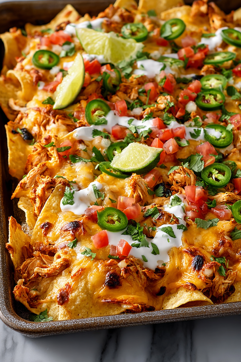 Easy Sheet Pan Chicken Nachos Recipe