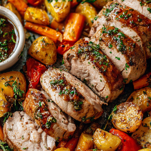 Easy Sheet Pan Pork Tenderloin with Roasted Veggies