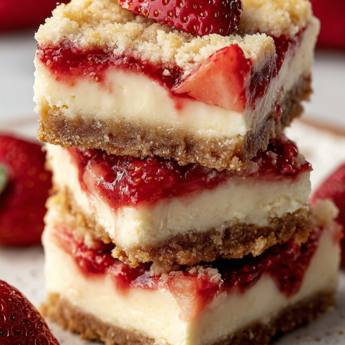 Easy Strawberry Cheesecake Bars