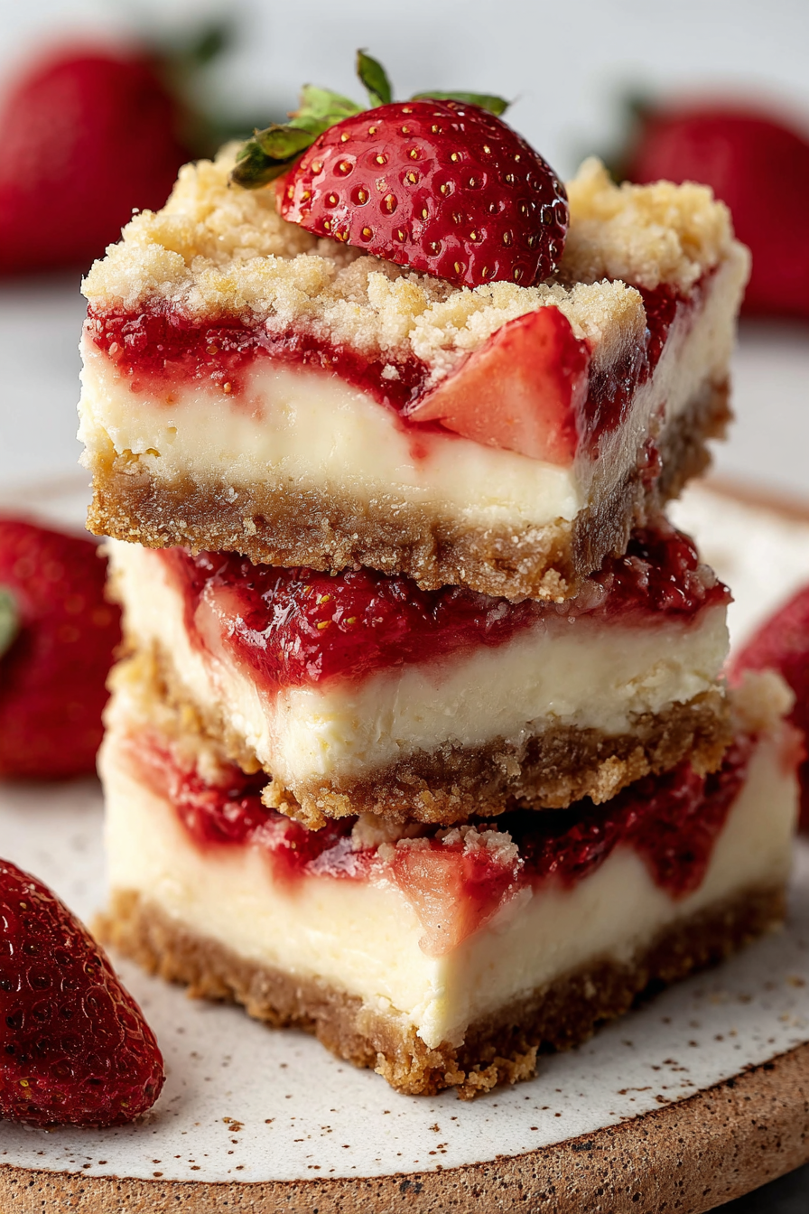 Easy Strawberry Cheesecake Bars