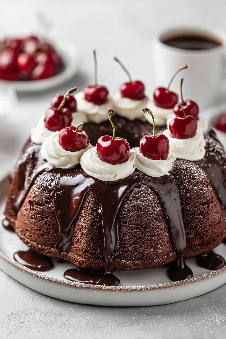 Delish Black Forest Bundt Cake